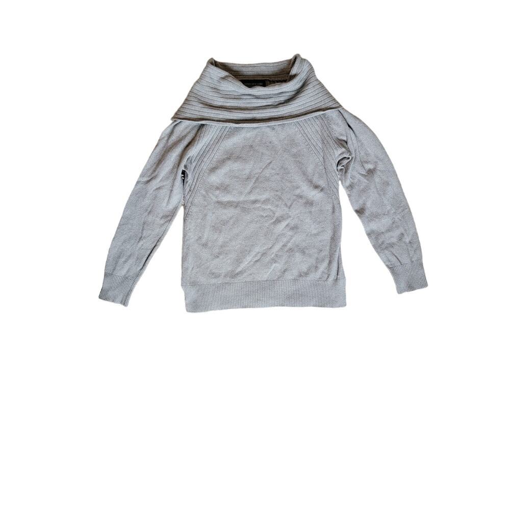 Jones New York Cashmere Gray Cowl‎ Neck Pullover Sweater Size Medium